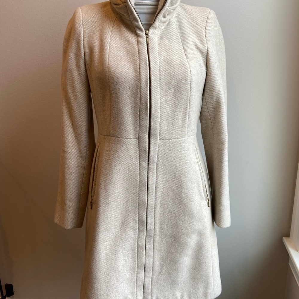Zara Peacoat. Tan. Size M.